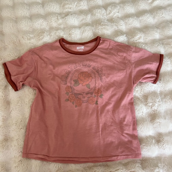 Pink Short Sleeve Tees Soft Knit Crew Neck - Picture 1 of 1